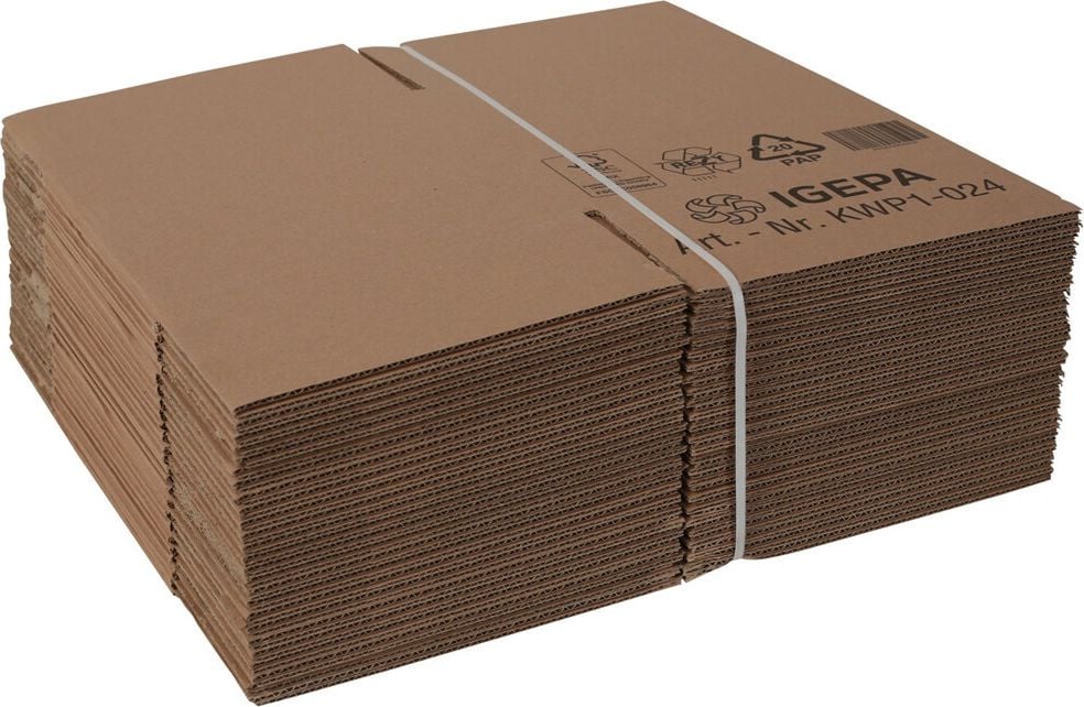 Versandkarton FEFCO 0201 KWP1-024, 200x200x200mm (LxBxH), braun, ohne
Höhenrillung, Pack 25 Stück