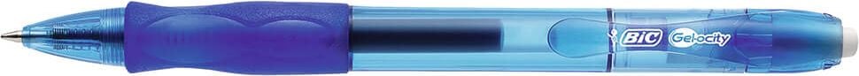 Gelschreiber BIC Gel-ocity Original, ca. 0,3mm, Druckmechanik, gummierte
Griffzone, Pack 12 Stück, blau
