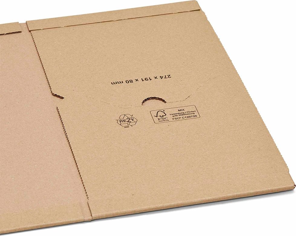 Universalverpackungen KBV-274, B5, Innenmaß: 274x191x80mm (LxBxH), variable
Höhe, B-Welle, braun, Pack 20 Stück