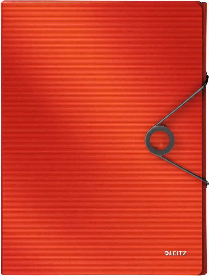 Dokumentenmappen Leitz Ablagebox Solid 4568, A4, 30mm Füllvermögen, PP, Pack 5 Stück, hellrot