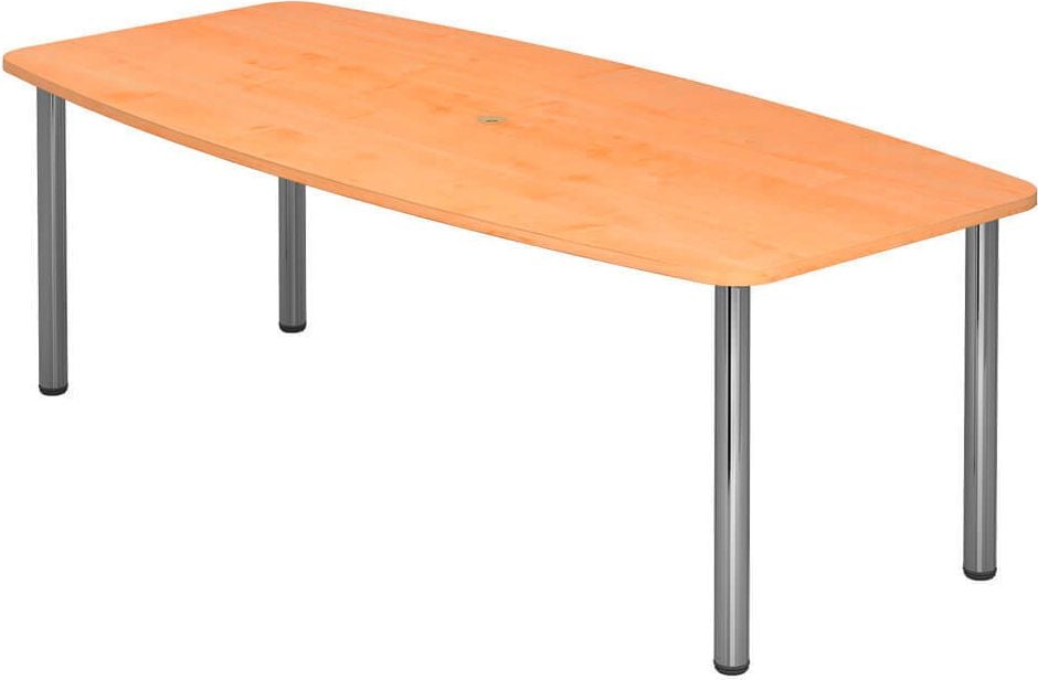 Konferenztische Hammerbacher KT22C, 220x103/78cm (BxT), 72-74cm Höhe, 4-Fuß chrom, weiß