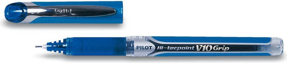 Tintenroller Pilot Hi-tecpoint Grip V10 BXGPN-V10 2208, 0,6mm, Gehäusefarbe=Schreibfarbe blau, blau