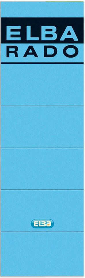 Rückenschilder Elba 04617, breit/kurz, selbstklebend, Pack 10 Stück, blau