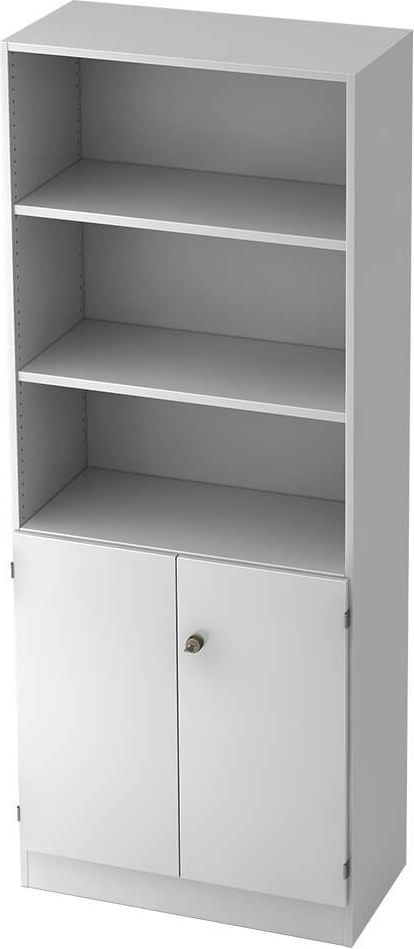 Aktenschrank Hammerbacher Solid 6770, 80x200,4x42cm (BxHxT), 2 Flügeltüren,
Drehknauf, weiß