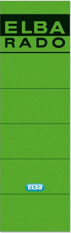 Rückenschilder Elba 04617, breit/kurz, selbstklebend, Pack 10 Stück, grün
