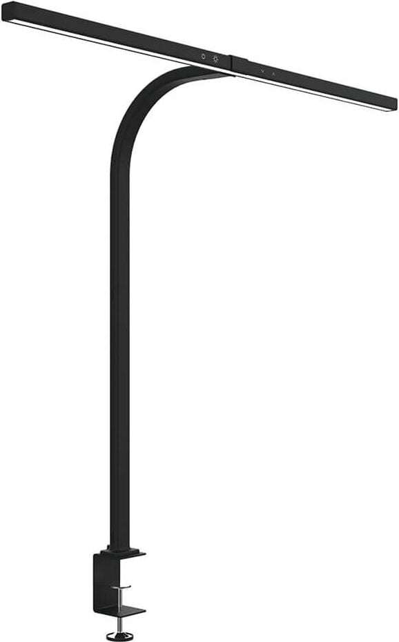 LED-Schreibtischleuchte Unilux STRATA 400124562/400165231, 19 W, LED (warmweiß-tageslichtweiß), 2046lm, Lichtsensor für stufenlose Beleuchtungsstärke und Farbtemperatur, Tischklemme, schwarz