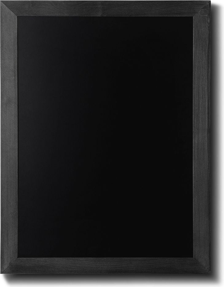 Kreidetafel Showdown Displays Natura 50x60cm, 50x60cm, schwarze Kalktafel, flacher Holzrahmen (40mm), beschreibbar, schwarz