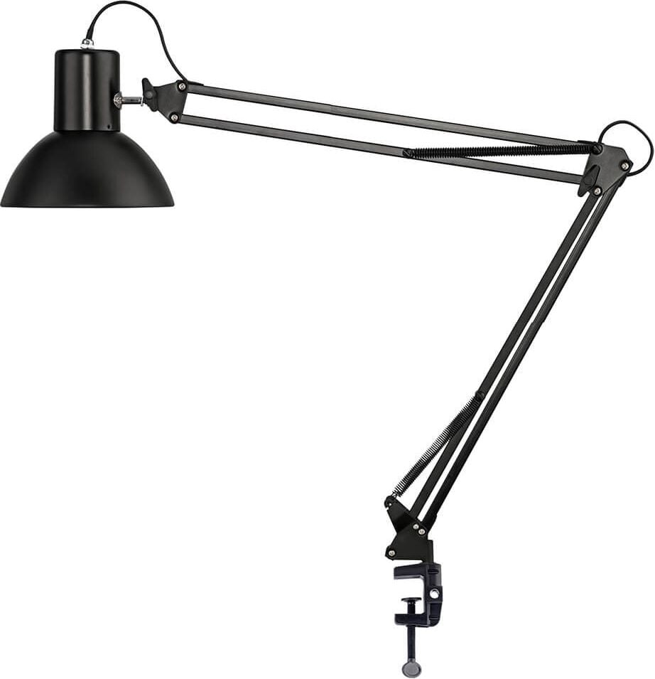 LED-Schreibtischleuchte Unilux SUCCESS 80 400093579, 8 W, für austauschbare LED, Stockel E27,
Doppelgelenkarm, Standfuß und Tischklemme,
schwarz, Lieferung erfolgt ohne Leuchtmittel
