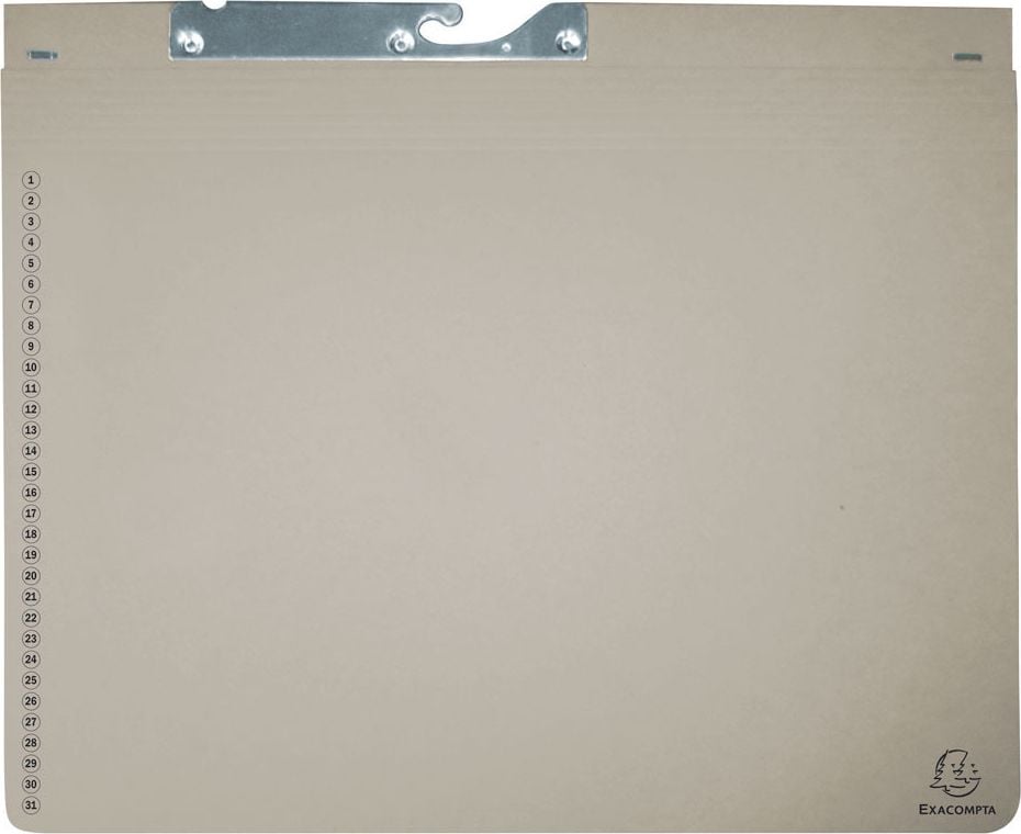 Pendelhefter Exacompta Exaflex 3531, kaufm./Amtsheftung, Tasche, Karton 320 g/m²,
1 Abheftvorrichtung, Pack 25 Stück, grau