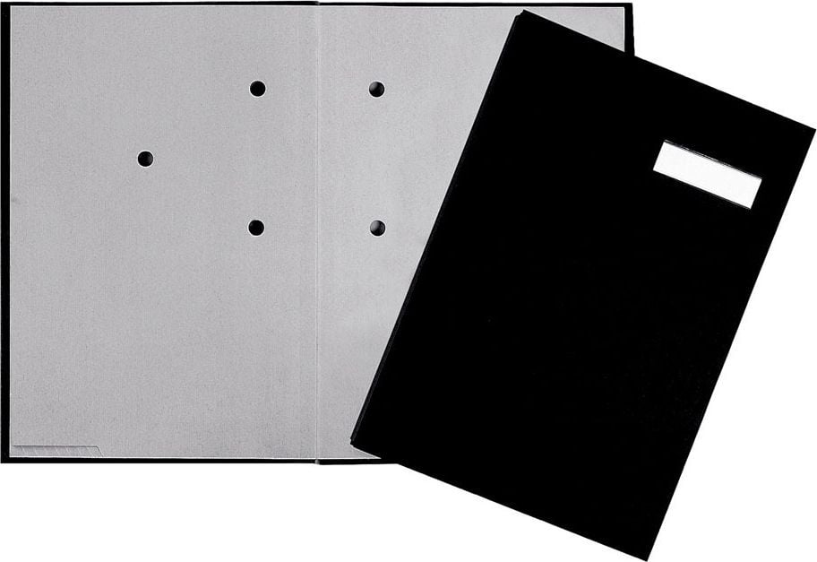 Unterschriftsmappen Pagna 24191, A4, Leineneinband, 20 Fächer, schwarz