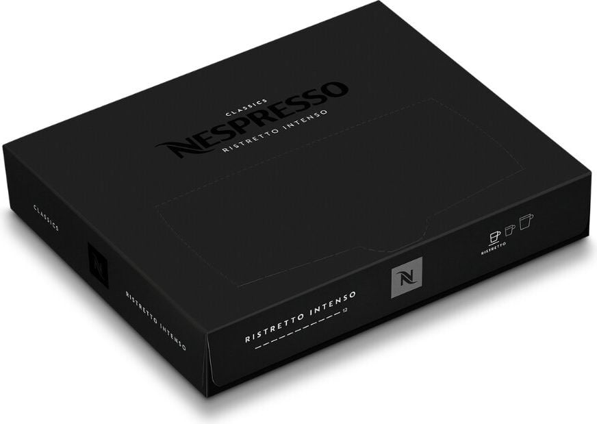 Kaffeekapseln Nespresso Ristretto Intenso, 50 Kapseln à 6g, für Nespresso
Kaffeemaschinen, kostenlose Rücksendung der verwendeten Kapseln an Nespresso