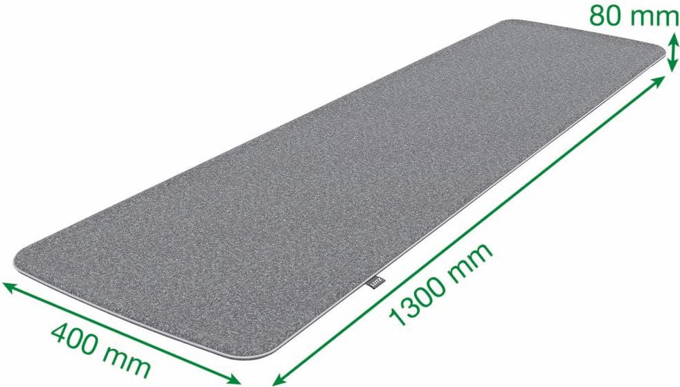 Sitzauflage beheizbar Leitz iComfi 65940085, beheizbar, 1300x400x8mm, 3 Wärmestufen (bis 43 Grad), kabellos mit Akku, Polyester, grau, grau
