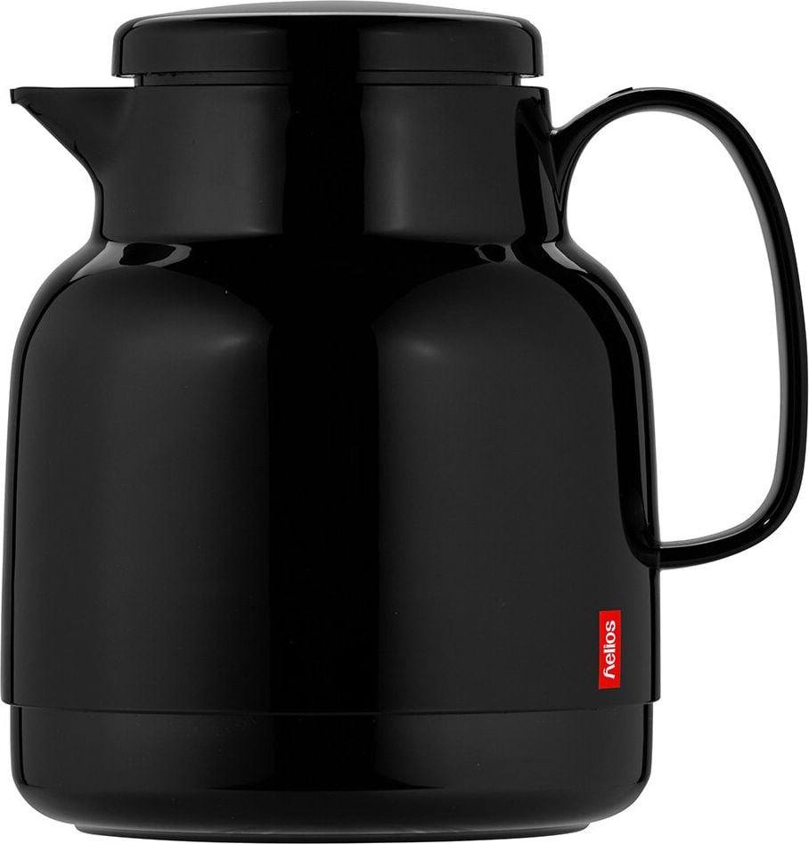 Isolierkannen Helios Mondo 3354, Inhalt: 1 Liter, Kunststoff, Drehverschluss, schwarz
