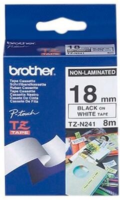Schriftbänder Brother TZe-N241, schwarz auf weiß, 18mm/8m