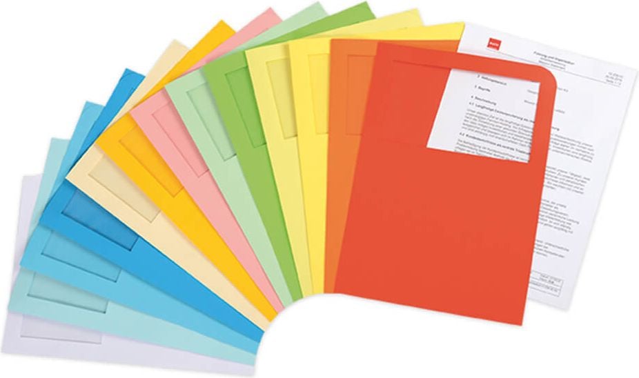Sichtmappen Elco Ordo classico Organisationsmappe 29469, A4, Karton 120 g/m², Sichtfenster, Pack 100
Stück, blau