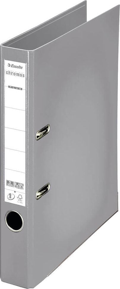 Ordner A4 Centra Chromos 2311, 50mm, PP, A4, 5cm Rücken, PP-Folie, grau