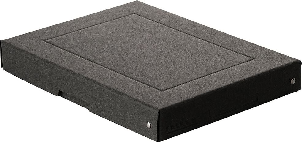 Aufbewahrungsboxen Falken PureBox 22001696, 3,07 Liter, für DIÄ A4, Außenmaße: 320x240x40mm (BxTxH), Deckel, schwarz, schwarz
