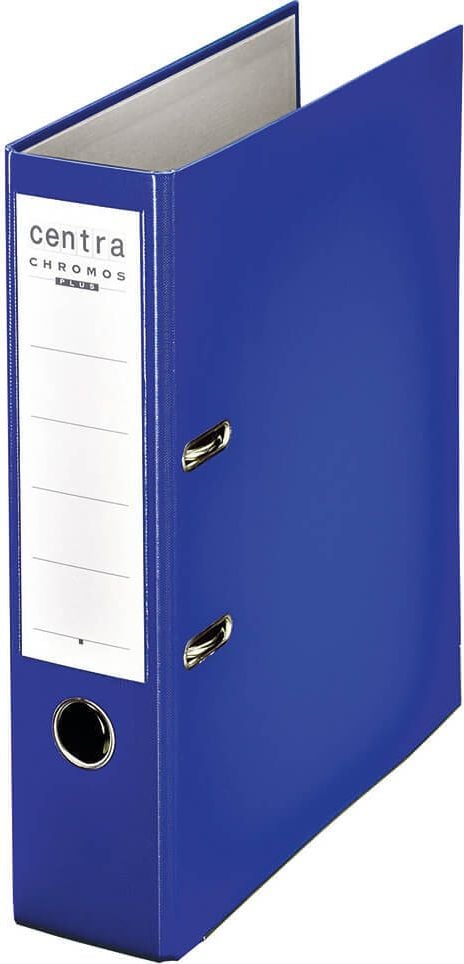 Ordner A4 Centra Chromos 2301, 80mm, PP, A4, 8cm Rücken, PP-Folie, blau