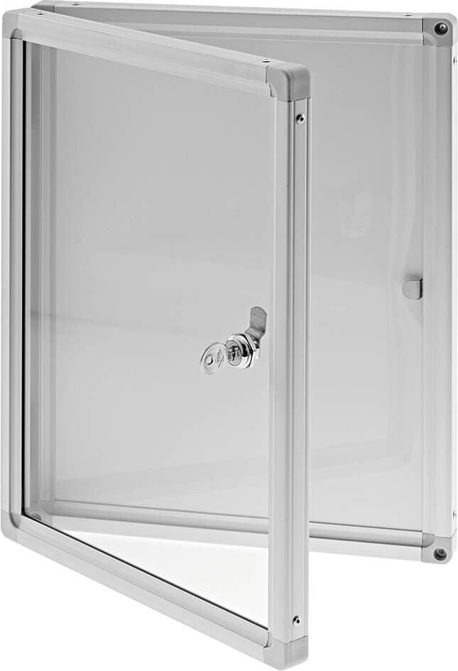 Schaukasten Magnetoplan SP 1215100, 6xA4, Whiteboardrückwand, magnetisch/
beschreibbar, Flügeltür, für Innenbereich