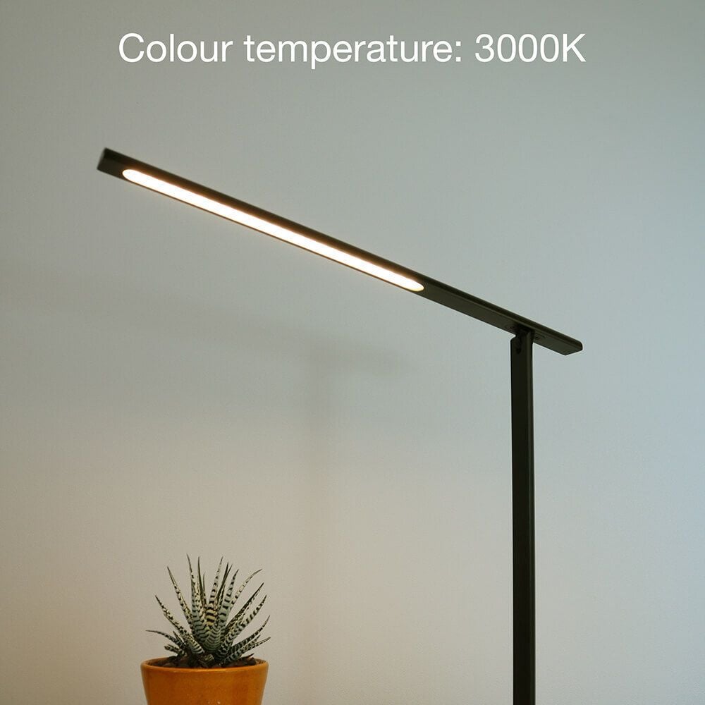 LED-Schreibtischleuchte Unilux DIVA 400124560, 8,2 W LED (warmweiß-tageslichtweiß), 100lm,
QI + USB Ladefunktion, 3-stufig dimmbar, 3
Farbtemperaturen, Standfuß, schwarz