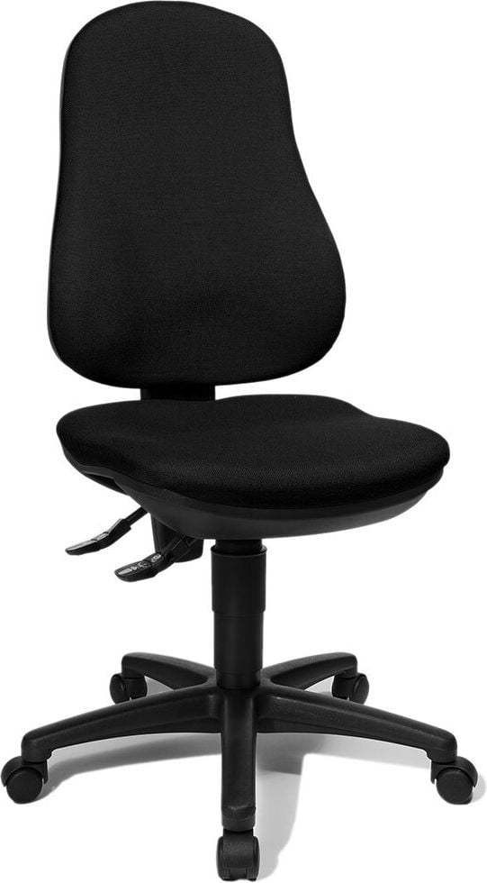 Bürodrehstuhl TOPSTAR Point 70 8170G, ohne Armlehnen, harte Rollen für weiche Böden, schwarz