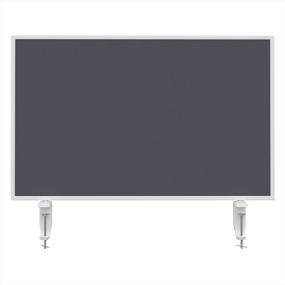 Tischtrennwand Magnetoplan VarioPin 50x80cm 11080, Klemmhalterung, farbiges Pinboard/Whiteboard,
Aluminiumrahmen, doppelseitig nutzbar,
Montage im Querformat, inkl. 2
Tischklemmen+Spannschloss, grau