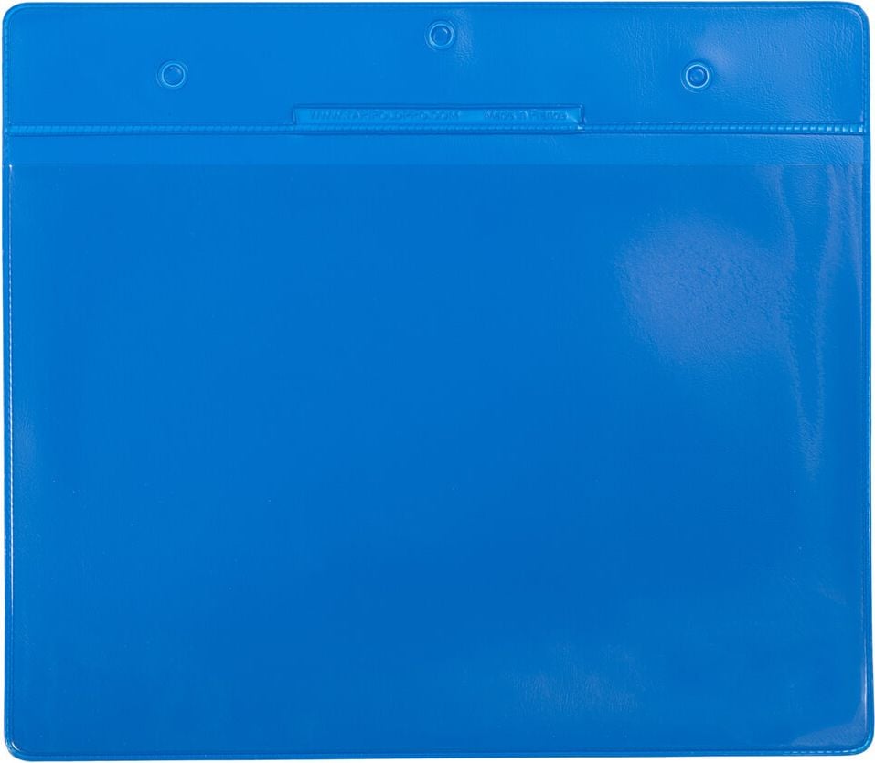 Gitterboxtaschen tarifold Kennzeichnungshülle 16124, A5 quer, variable Befestigung, PVC,
Pack 10 Stück, blau