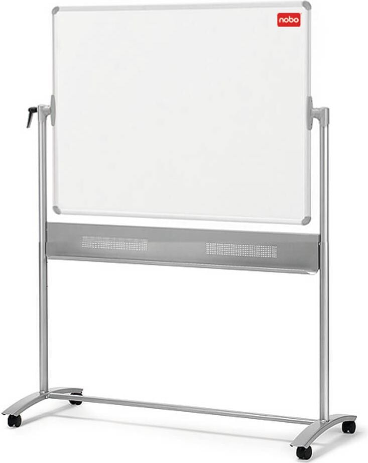 Whiteboard Nobo Prestige 1901035, 120x150cm, emailliert, trocken abwischbar,
Ablageschale, Stativ-Drehtafel mit Rollen