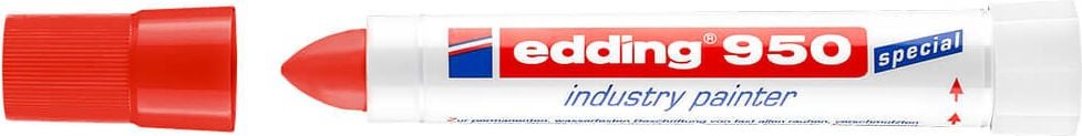 Pastenmarker Edding 950 Industrie Pastenmarker, ca. 10mm, Rundspitze, für besonders schwierige Oberflächen, rot
