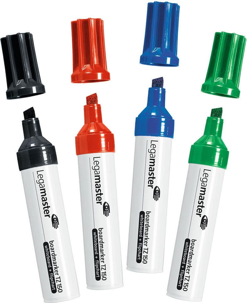 Boardmarker Legamaster TZ150 7-115094, ca. 2-7mm, Keilspitze, Etui mit 4 Farben