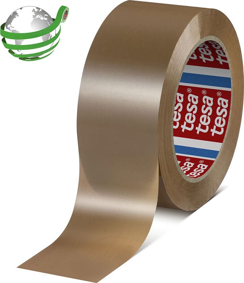 Packband Tesa 60418-00004-00, 50mm x 132m, braun, PET, 85% Post-Consumer-Recyklat