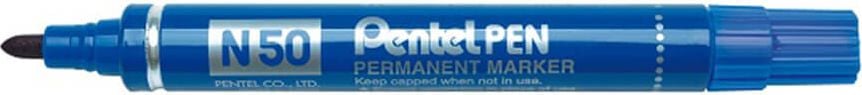 Permanentmarker Pentel N50, ca. 2mm, Rundspitze, wasserfest, rot