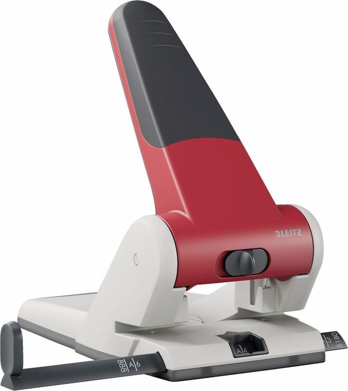 Locher Leitz 5180 Registratur, ca. 65 Blatt, Anschlagschiene, rot