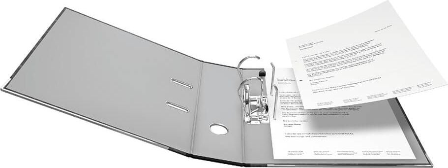 Ordner A4 Falken Recycling 80024, 80mm, farbiger Rücken, A4, 8cm Rücken, farbiger Rücken, schwarz
