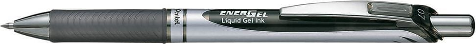 Gelschreiber Pentel EnerGel Xm BL77, 0,35mm, nachfüllbar, Druckmechanik, Metallclip, 54% Recycling-Anteil, schwarz