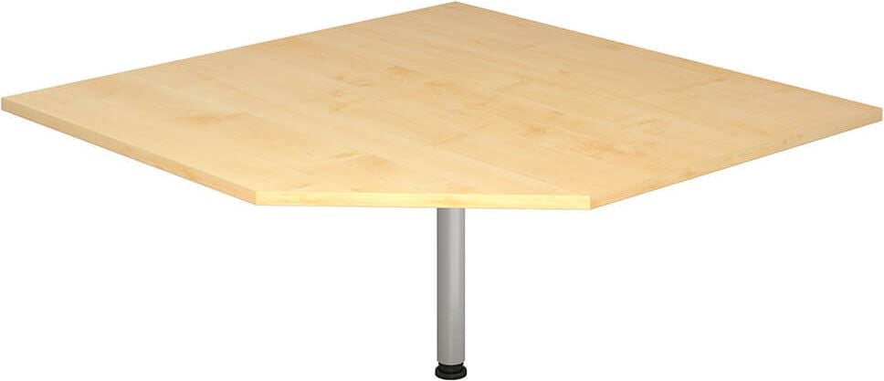 Trapezplatte Hammerbacher LT12, 120x120cm (BxT), Stützfuß, grau