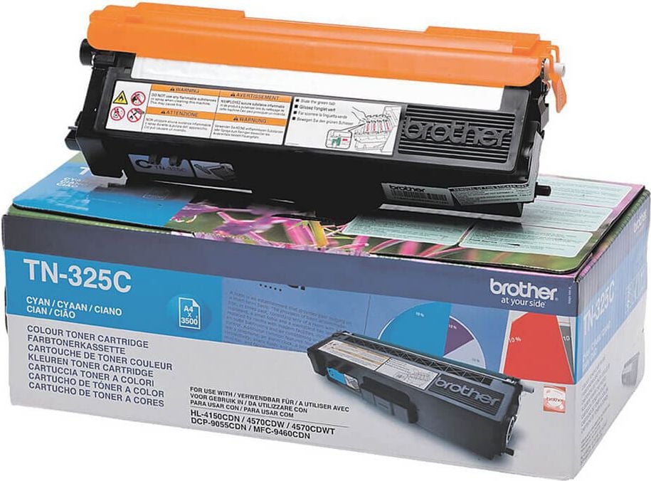 Brother Lasertoner TN-325C, cyan, 3.500 Seiten