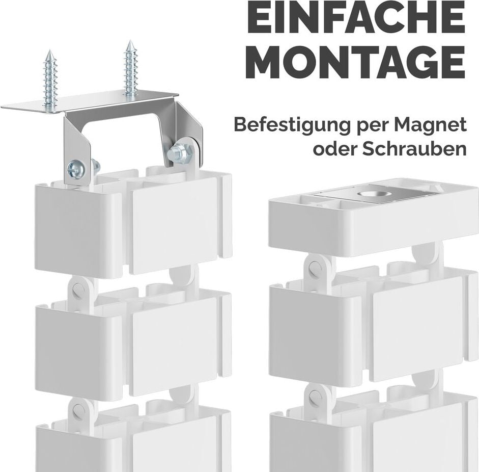Kabelführung Fellowes CableSpine 100136871/10036872, 128,8cm, 4 getrennte Kabelkanäle, für höhenverstellbare Tische bis 130 cm, weiß