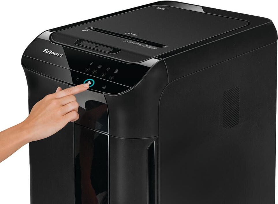 Aktenvernichter Fellowes AutoMax 350C 4964101, 4x38mm Partikelschnitt, ca. 350 Blatt, 68 Liter Behälter