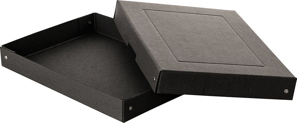 Aufbewahrungsboxen Falken PureBox 22001696, 3,07 Liter, für DIÄ A4, Außenmaße: 320x240x40mm (BxTxH), Deckel, schwarz, schwarz