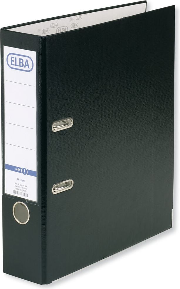 Ordner A4 Elba smart Pro 10456, 80mm, PP, A4, 8cm Rücken, PP-Folie, schwarz