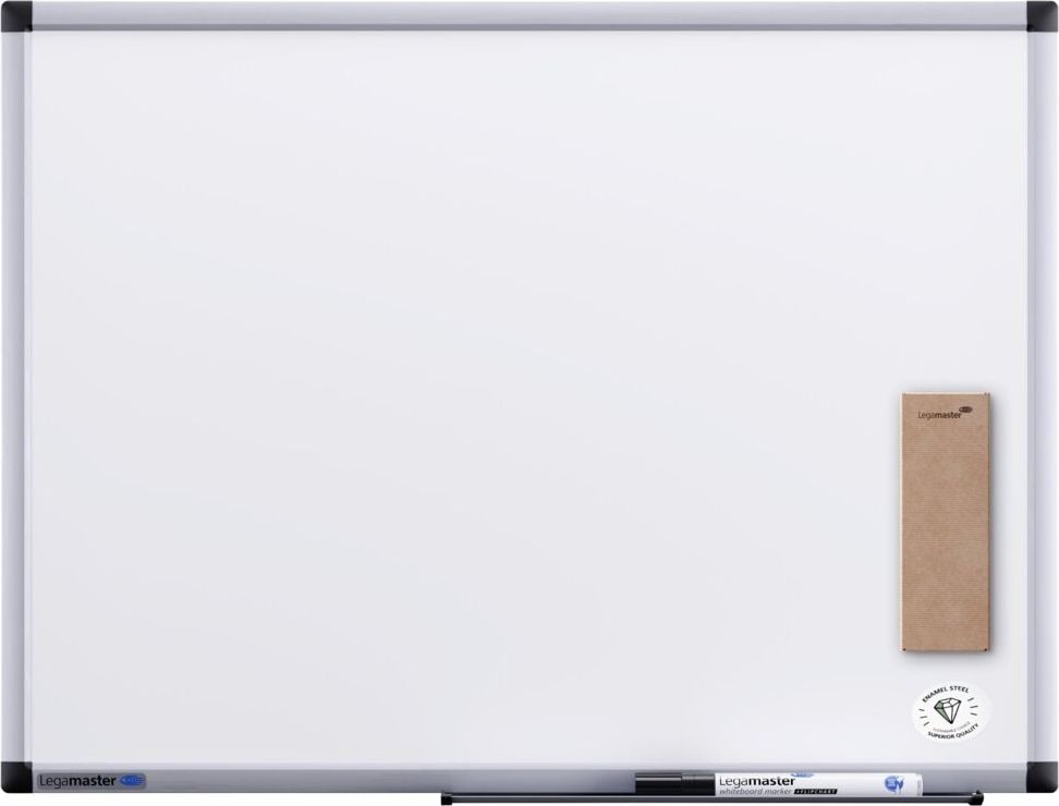 Whiteboard Legamaster UNITE PLUS 7-108235, 45x60cm, emailliert, trocken abwischbar, Aluminiumrahmen, Wandaufhängung, inkl. Zubehör, FSC, EU Ecolabel