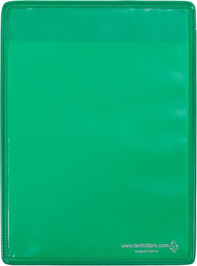 Kennzeichnungstaschen tarifold Kennzeichnungshülle 16600, A4 hoch, magnetisch, PVC verstärkt,
Pack 10 Stück, grün