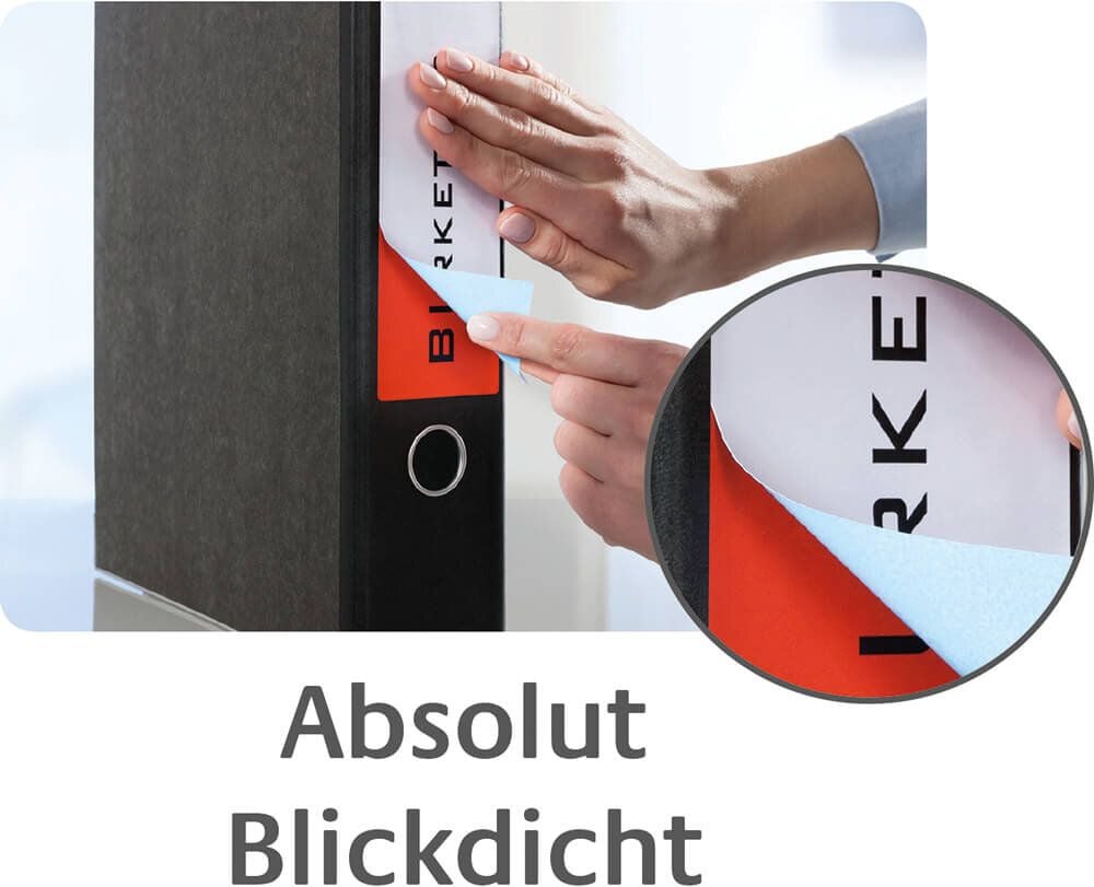 Rückenschilder Zweckform L4752-20 ultragrip, breit/lang, 297x61mm, auf A4, rot, Pack 20
Blatt/60 Stück