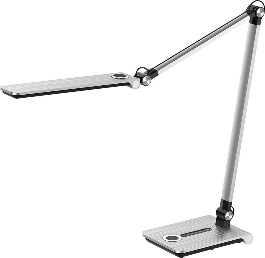 LED-Schreibtischleuchte Hansa Wave 41-5011.101/41-5011.102, 8,5 W LED, (warmweiß-tageslichtweiß), 450lm, 3 Farbtemperaturen, stufenlos dimmbar, Standfuß, silber