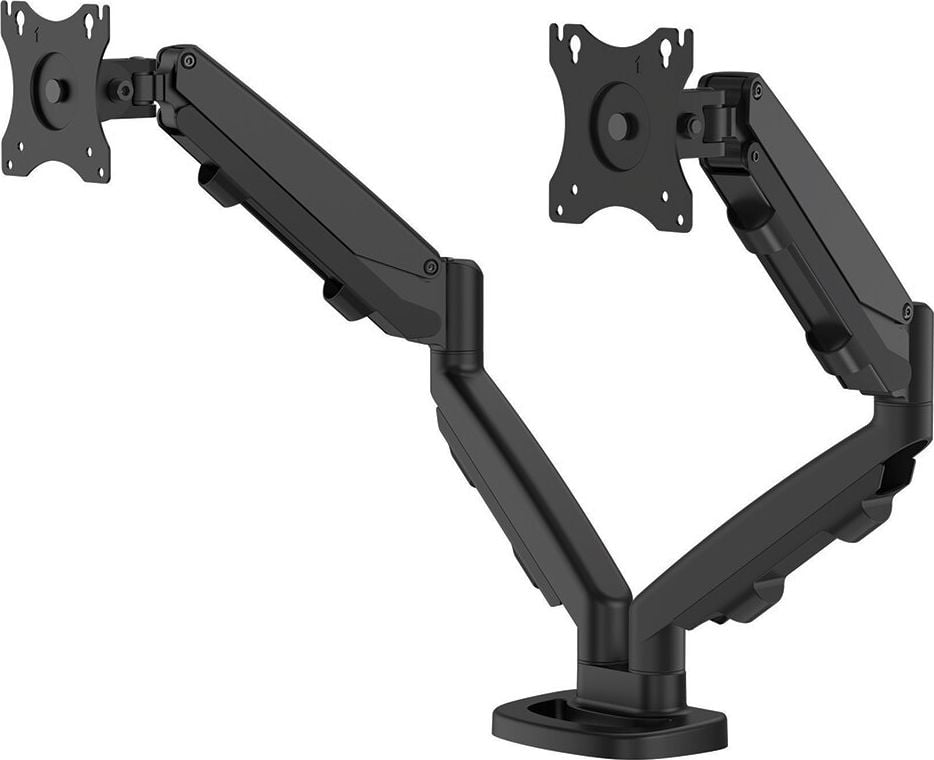 Monitorhalter Fellowes Eppa Doppel Monitorarm, 2 Arme, Tragfähigkeit bis zu 8kg pro Arm,
höhen- und tiefenverstellbar, Klemmhalterung, schwarz