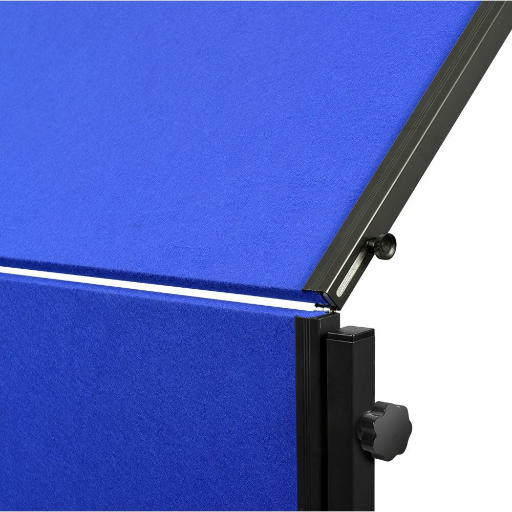 Moderationstafeln Legamaster Premium Plus mobil klappbar, Tafel: 150x120cm (HxB), klappbar, pinnbarer
Filz farbig, höhenverstellbar, Standfuß mit
Rollen, Flipchart-Haken, blau