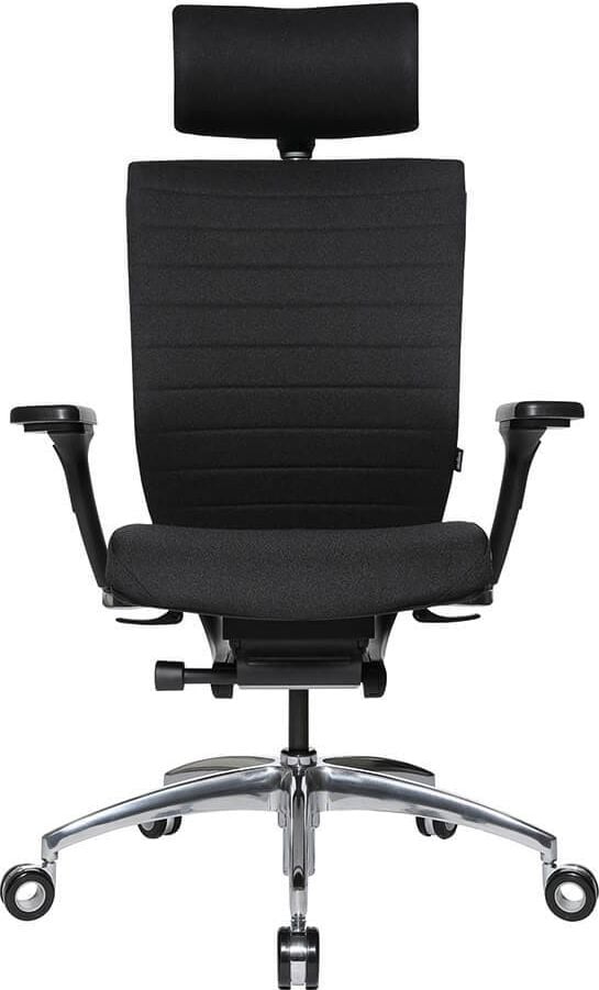 Bürodrehstuhl Wagner Titan 20, mit Armlehnen, Rückenlehne gepolstert,
mit Kopfstütze, Teppichbodenrollen, grau