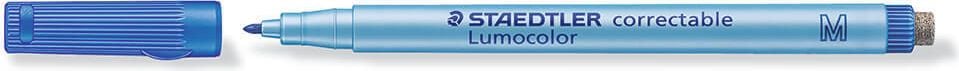 Folienschreiber Staedtler Lumocolor correctable 305M, ca. 1mm, korrigierbar, blau