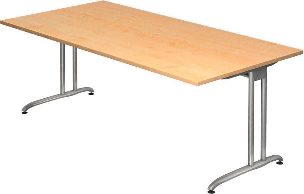 Schreibtisch Hammerbacher BS2E, 200x72x100cm (BxHxT),
rechteckig, C-Fuß, ahorn